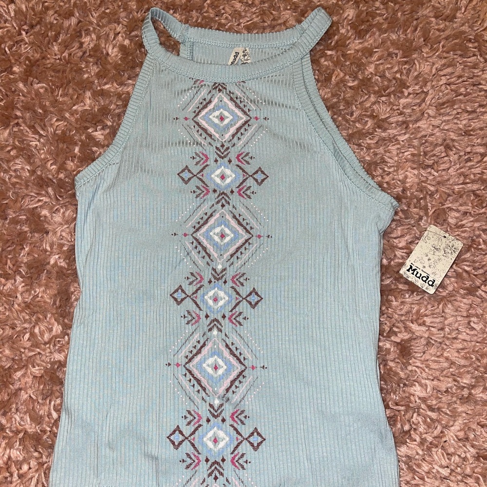 Light blue halter top